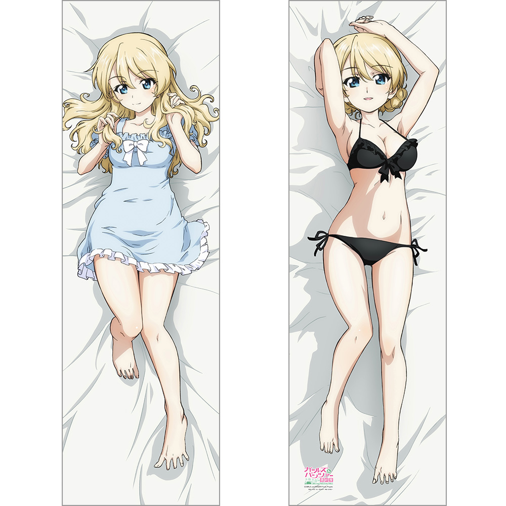 【カーテン魂】ガールズ＆パンツァー 最終章 描き下ろし抱き枕カバー(ダージリン/黒)2WAYトリコット