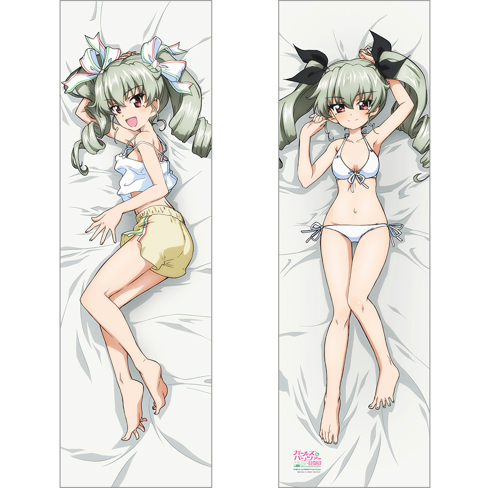 【カーテン魂】ガールズ＆パンツァー 最終章 描き下ろし抱き枕カバー(アンチョビ/白)2WAYトリコット