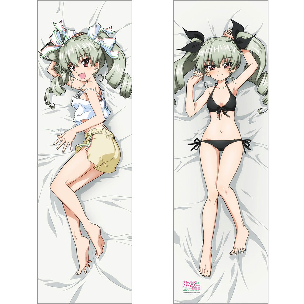 【カーテン魂】ガールズ＆パンツァー 最終章 描き下ろし抱き枕カバー(アンチョビ/黒)2WAYトリコット