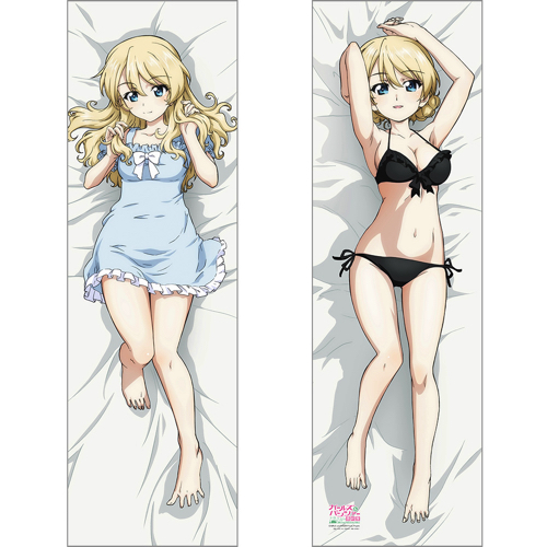 【カーテン魂】ガールズ＆パンツァー 最終章 描き下ろし抱き枕カバー(ダージリン/黒)スムース