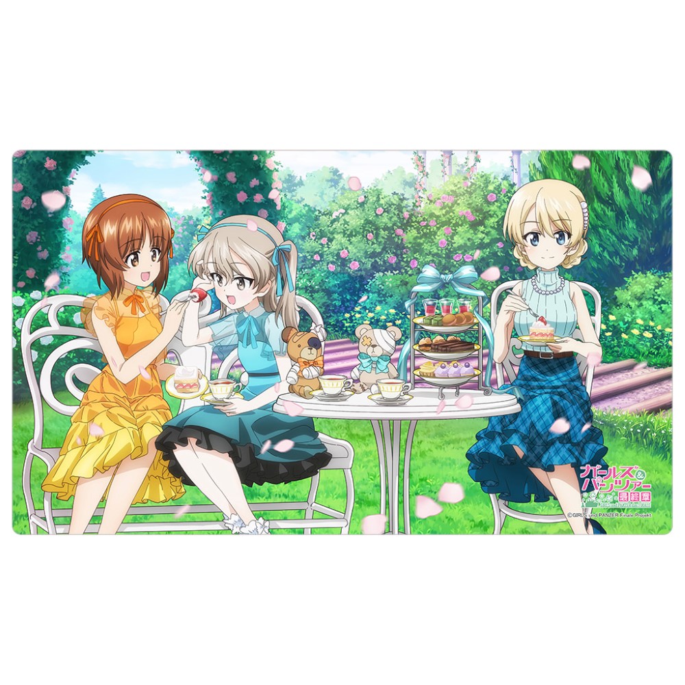 【カーテン魂】ガールズ＆パンツァー 最終章 描き下ろしラバーマット(お茶会)