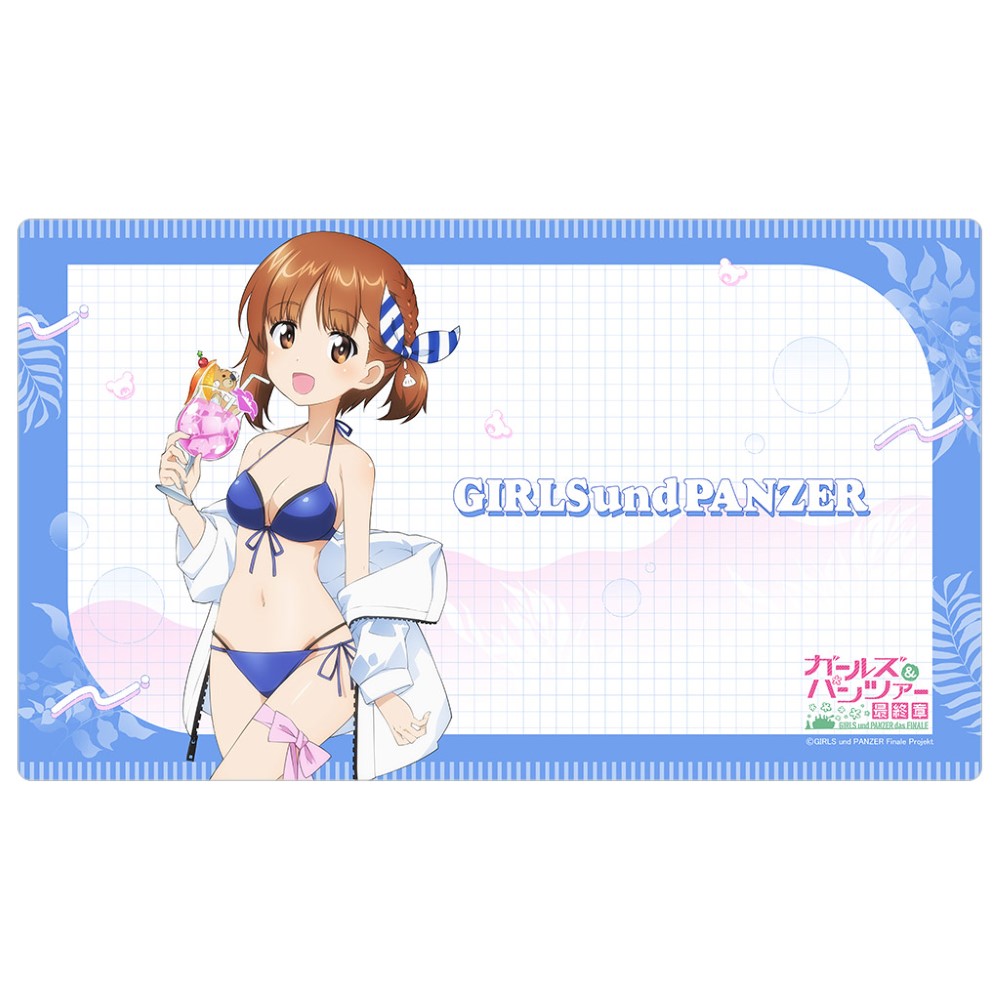 【カーテン魂】ガールズ＆パンツァー 最終章 描き下ろしラバーマット(西住みほ/リゾート水着)