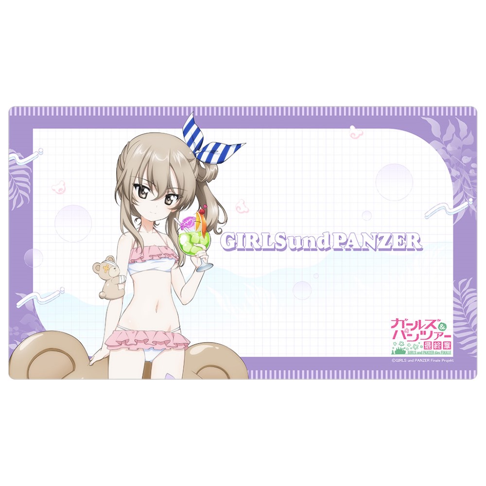 【カーテン魂】ガールズ＆パンツァー 最終章 描き下ろしラバーマット(島田愛里寿/リゾート水着)