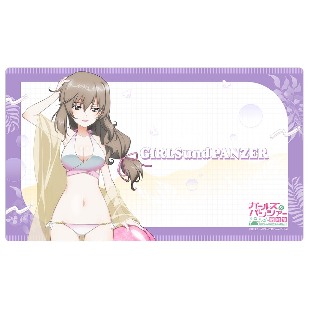 【カーテン魂】ガールズ＆パンツァー 最終章 描き下ろしラバーマット(島田千代/リゾート水着)