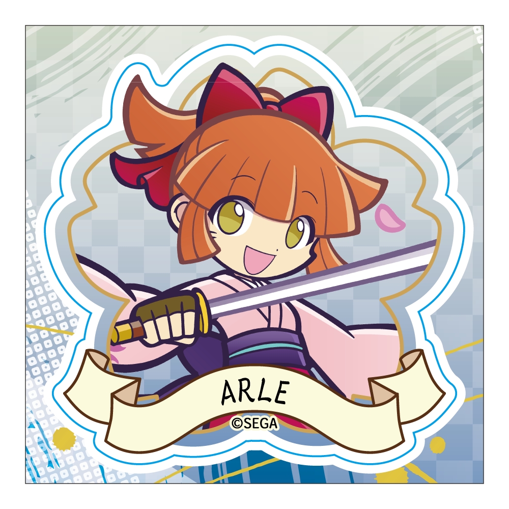 【みどびよ！】ぷよぷよ 耐候ステッカー アルルver.さくら サクラ大戦コラボイラストbyぷよクエ
