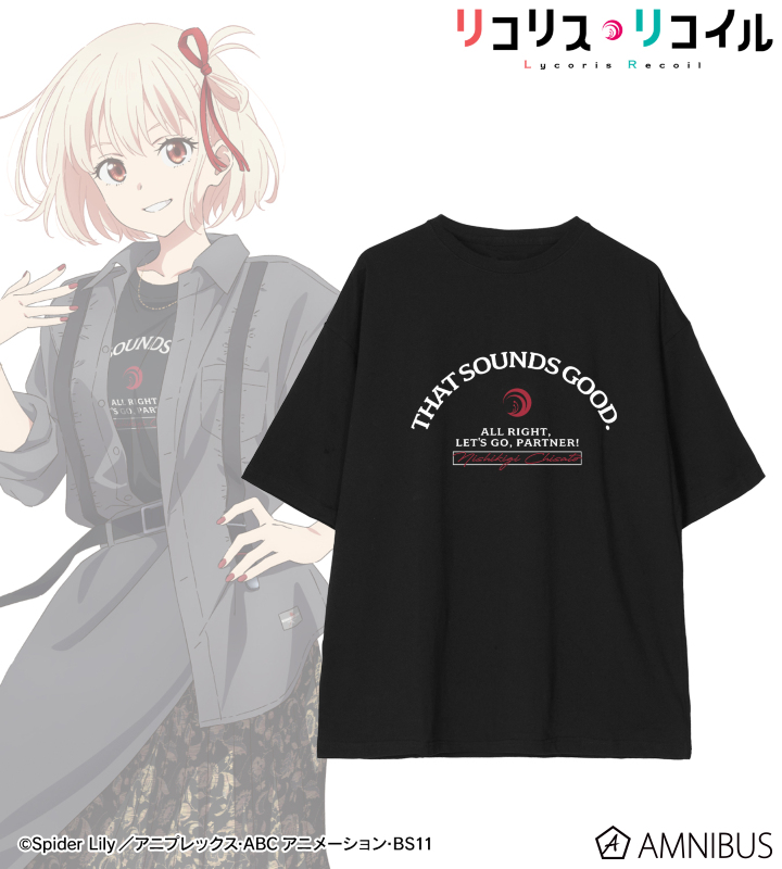 【アルマビアンカ】TVアニメ「リコリス・リコイル」 描き下ろし 錦木千束 シャツコーディネートver. BIGシルエットTシャツユニセックス（サイズ/M）
