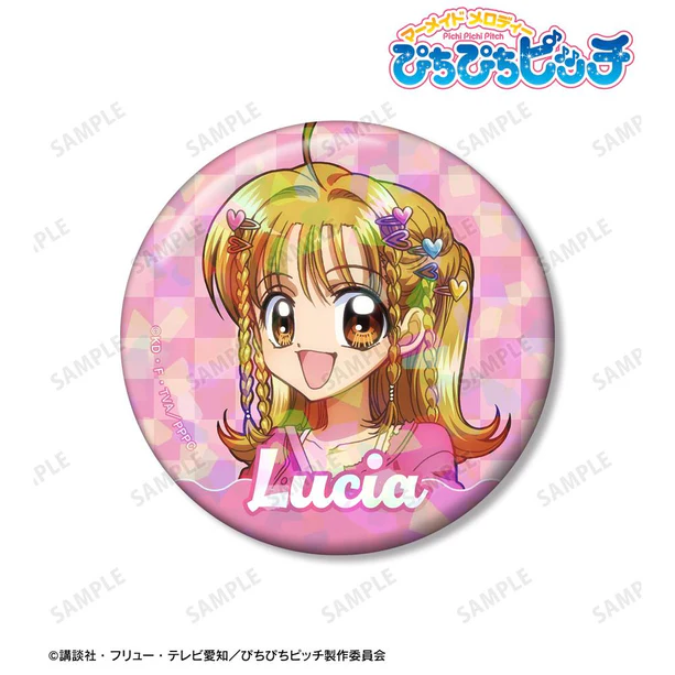 【アルマビアンカ】アニメ「ぴちぴちピッチ」 描き下ろし 七海 るちあ Y2Kファッションver. 76mmホログラム缶バッジ