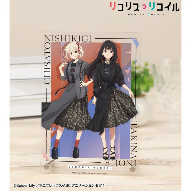 【アルマビアンカ】TVアニメ「リコリス・リコイル」 meagratiaコラボ 描き下ろし 錦木千束&井ノ上たきな A5アクリルパネル