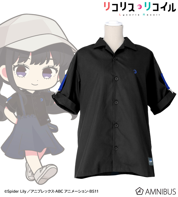 【アルマビアンカ】TVアニメ「リコリス・リコイル」 meagratiaコラボ 描き下ろし 井ノ上たきな 着用 ハーフスリーブシャツユニセックス（サイズ/M）