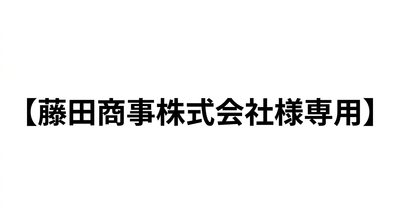 【藤田商事(株)様専用】