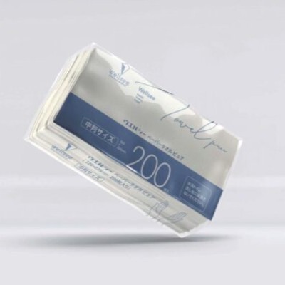 ウェルシーペーパータオルピュアレギュラー中判 220*225 200枚入り