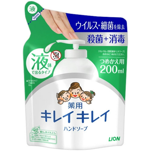 キレイキレイ薬用泡ハンドソープ　つめかえ用 200ml