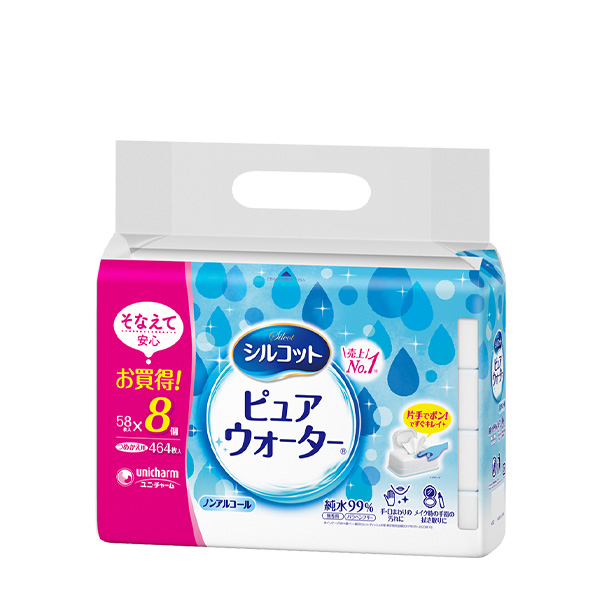 シルコット ピュアウォーター ウェットティッシュ 純水99％ ノンアルコールタイプ 詰替