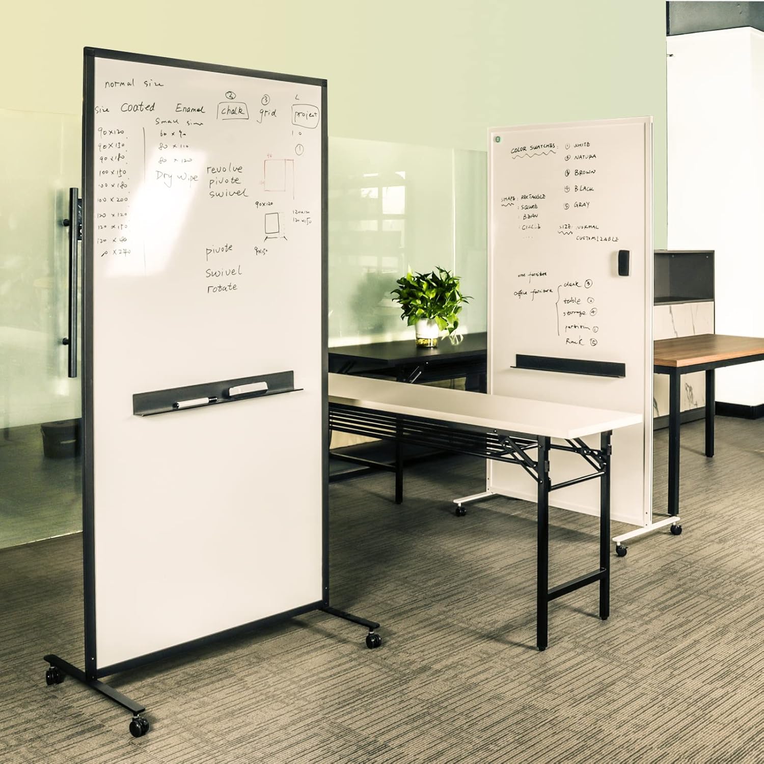 ホワイトボード パーテーション 間仕切り  両面マグネット対応 磁気