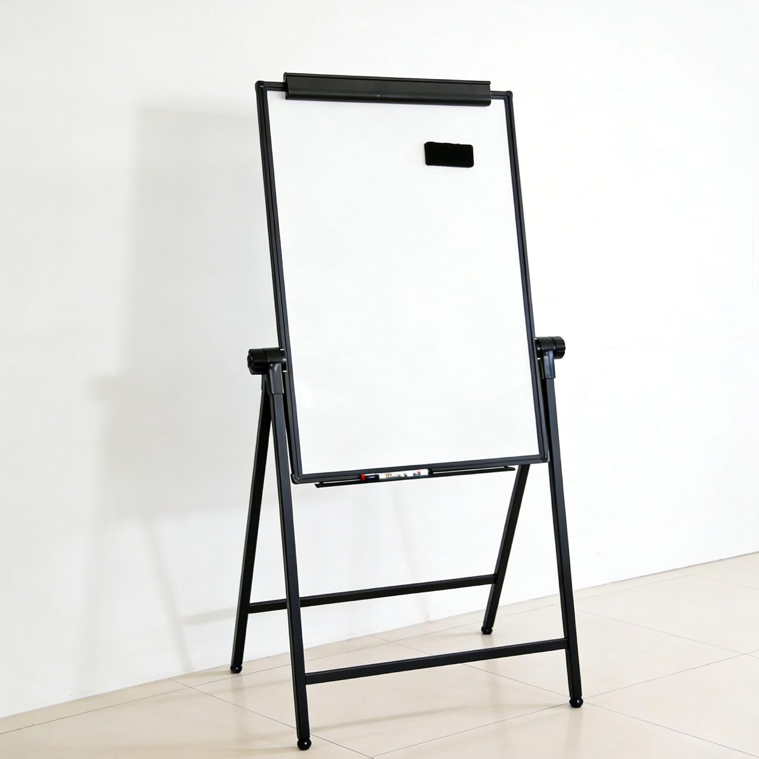 折りたたみ式ホワイトボード  三脚スタンド付き. 高さ調整可能 60×90cm 昇降式ホワイトボード 高さ任意固定