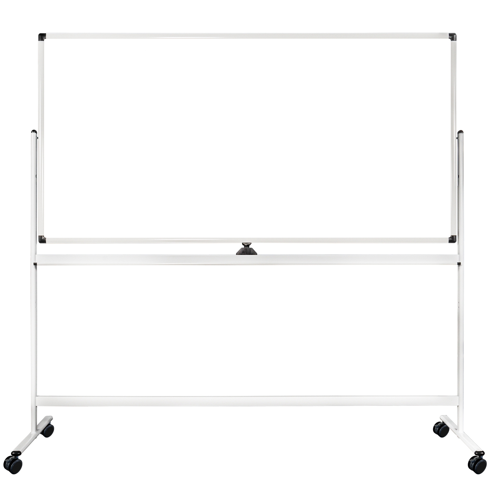 ホワイトボード 脚付き・両面・キャスター付き ・高さ調節可能 ・ 360 回転式 キャスター付き・トレイ付き ・イレーザー付き