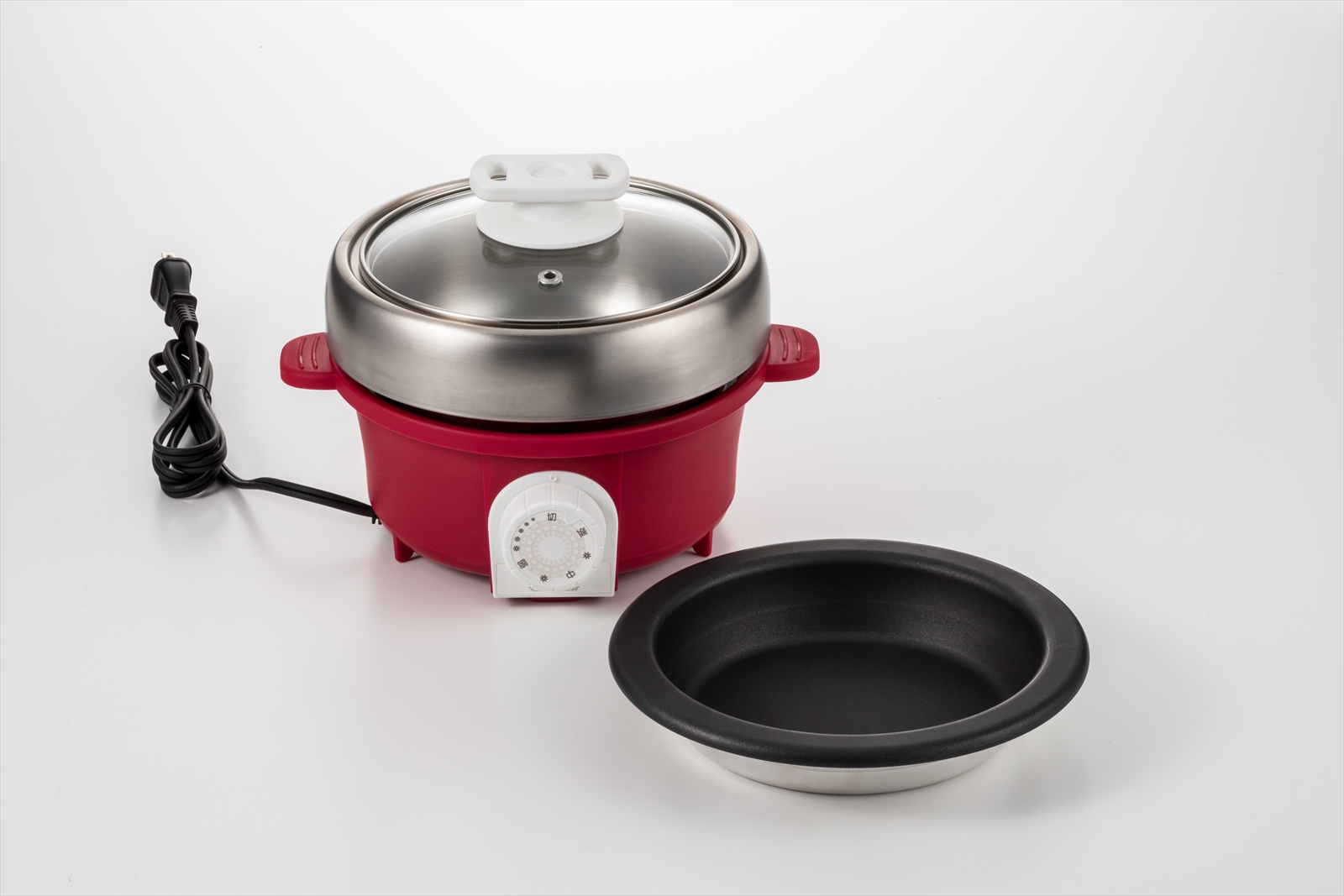 プチ・プレジール　電気ミニグリル鍋　レッド
