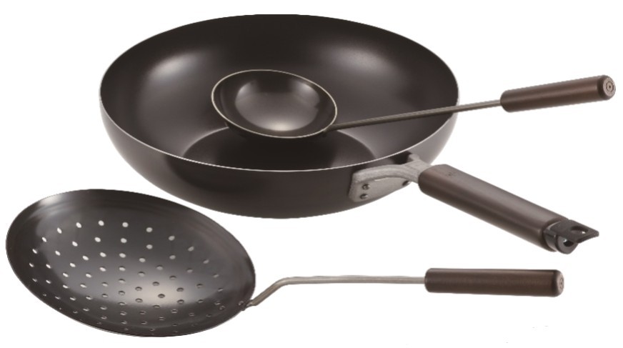 創燕　炒め鍋28cm（中華お玉・ジャーレン付）