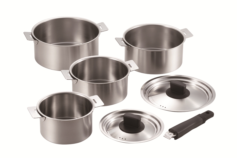 創燕　ハンドル着脱式鍋4点セット（14cm・16cm・18cm・20cm）