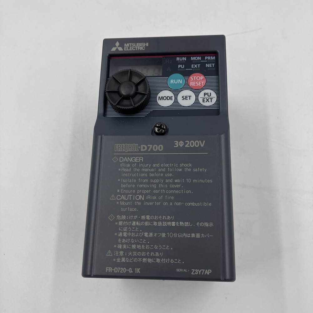 インバーター（内部設定済み）　FR-D720-0.1K JCW2-i-05ﾖｳ