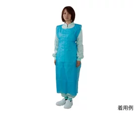#4441ポリエチエプロンスタンダード ブルー S