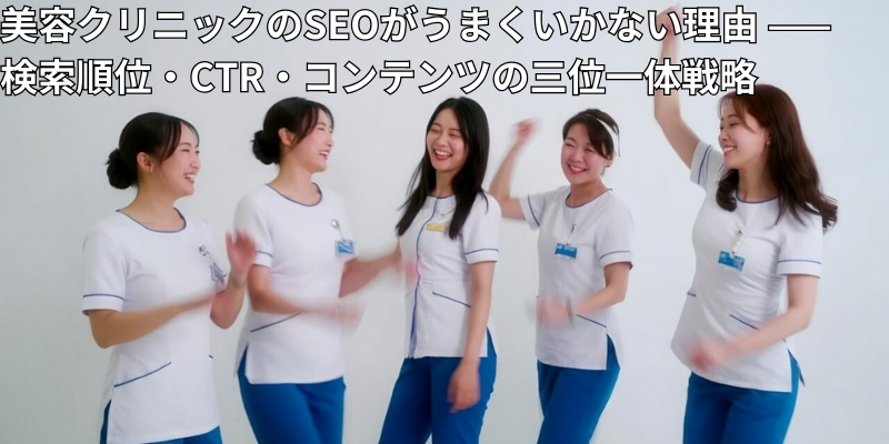 美容クリニックのSEOがうまくいかない理由 ——検索順位・CTR・コンテンツの三位一体戦略