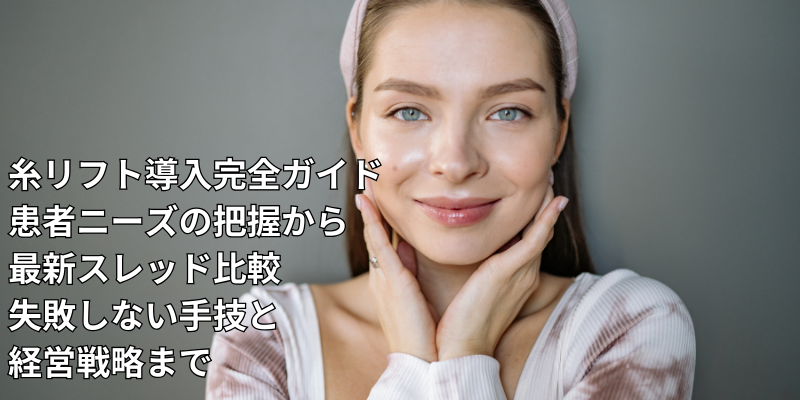 糸リフト導入完全ガイド：患者ニーズの把握から最新スレッド比較、失敗しない手技と経営戦略まで
