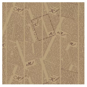 ワックスペーパー　フェザーイニシャル　茶　30-30