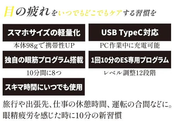 眼精疲労をいつでもどこでもケアする習慣を