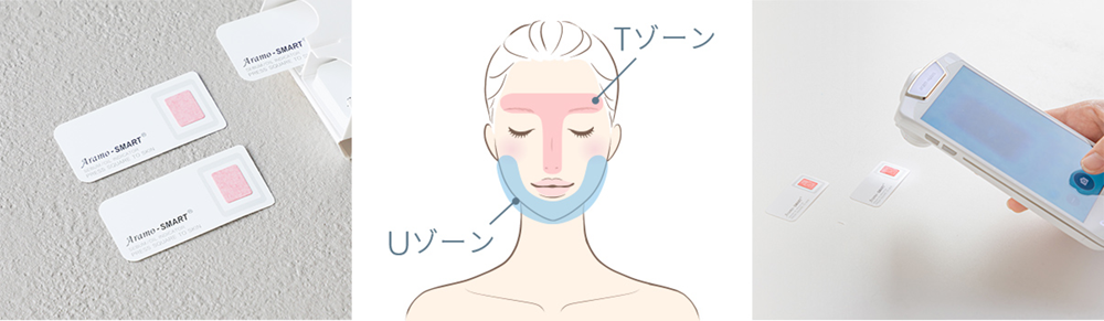肌にあてて撮影するだけレンズ交換の手間なく、スピーディな肌測定が可能
