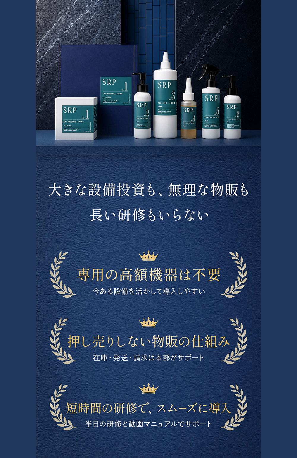 大きな設備投資も、無理な物販も長い検収もいらない