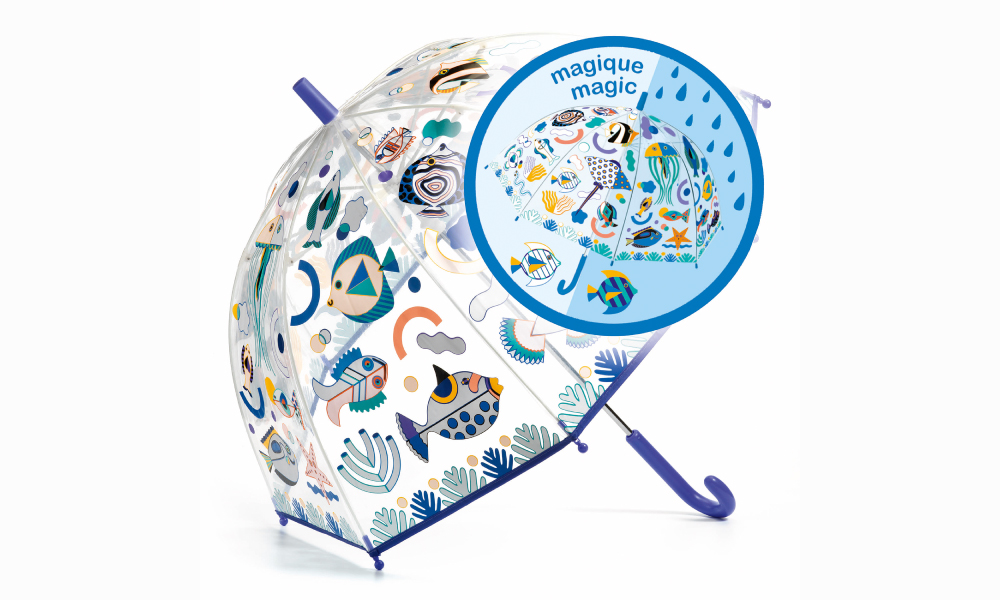 水に濡れると色が変わる♪かわいいこども用の傘>
<img class=