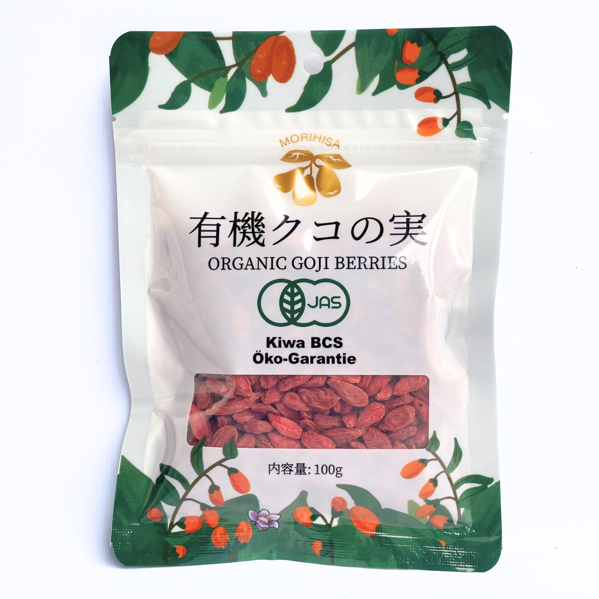 有機クコの実 100g 小売店向けパッケージの卸売り