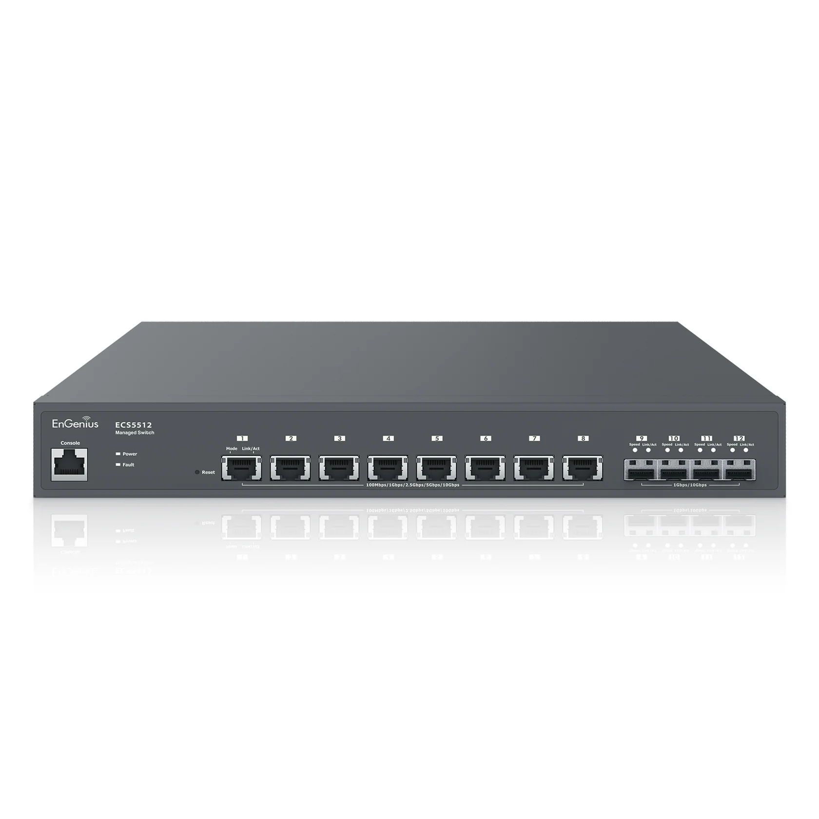 10G L2スイッチ ECS5512、10G*8, SFP plus*4