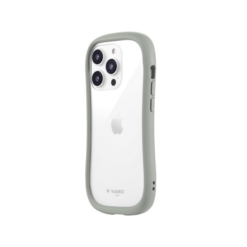 iPhone 14 Pro 耐傷・耐衝撃ハイブリッドケース 「ViAMO freely」 ライトグレー