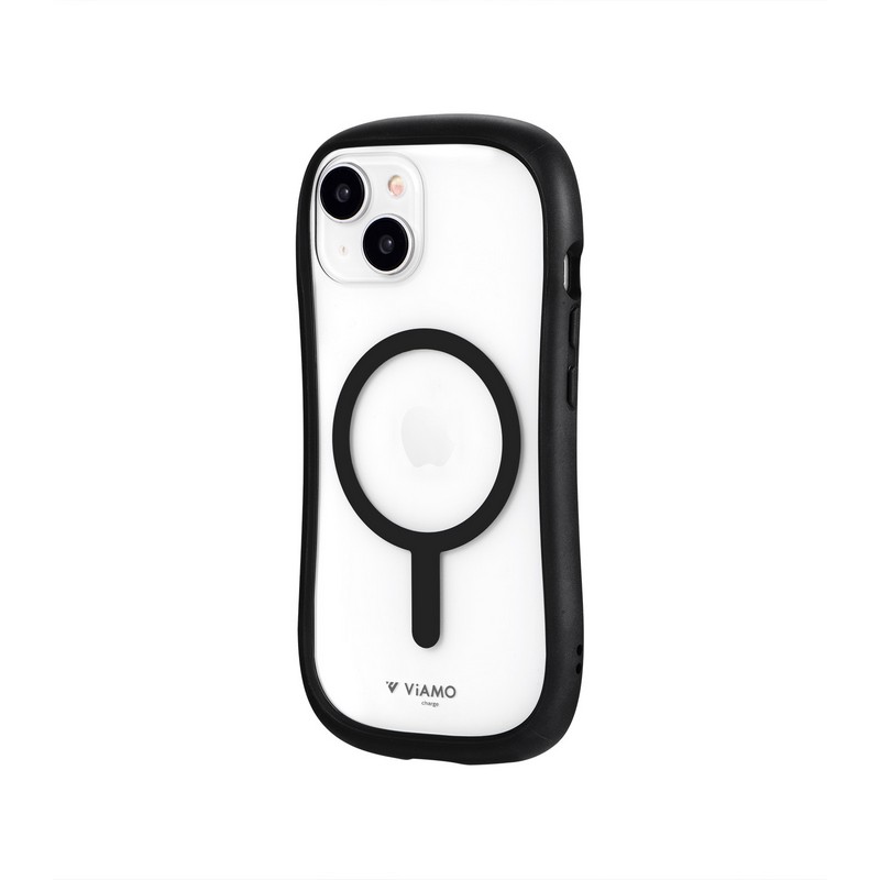iPhone 15/iPhone 14 高速充電対応・耐傷・耐衝撃ハイブリッドケース 「ViAMO charge」 ライトブラック