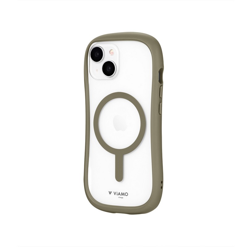 iPhone 15/iPhone 14 高速充電対応・耐傷・耐衝撃ハイブリッドケース 「ViAMO charge」 カーキ