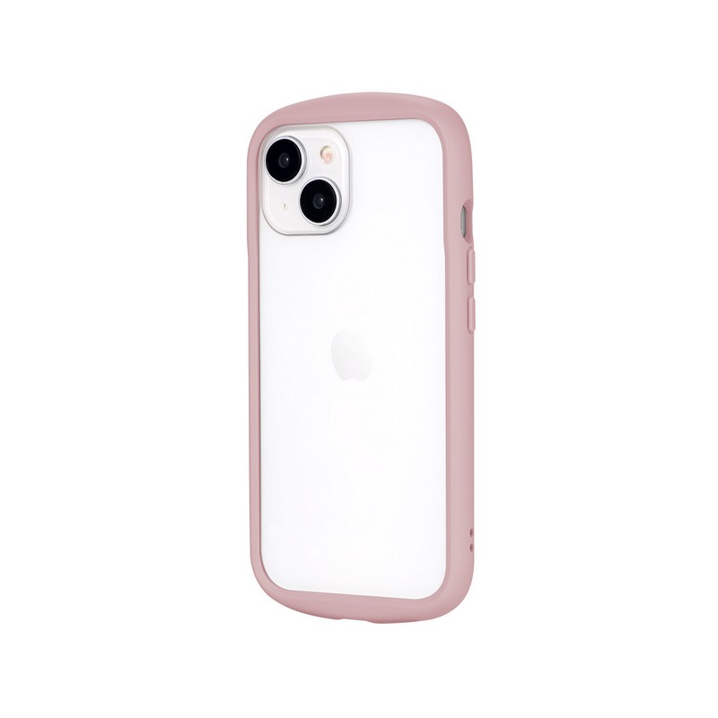 iPhone 15/iPhone 14 耐衝撃ハイブリッドケース 「Cleary」 ダスティピンク