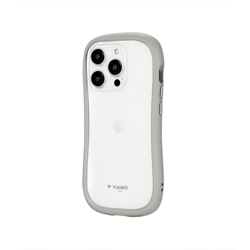 iPhone 15 Pro 耐傷・耐衝撃ハイブリッドケース 「ViAMO freely」 ライトグレー
