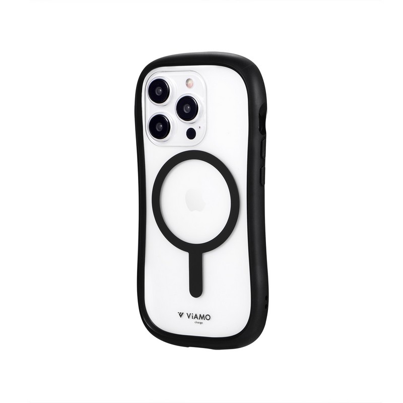 iPhone 15 Pro 高速充電対応・耐傷・耐衝撃ハイブリッドケース 「ViAMO charge」 ライトブラック