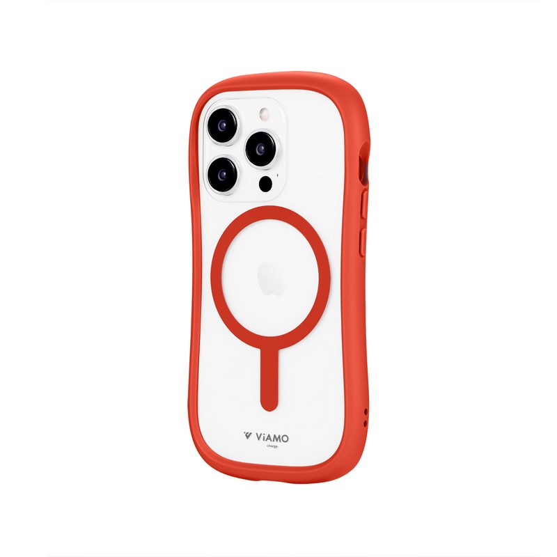 iPhone 15 Pro 高速充電対応・耐傷・耐衝撃ハイブリッドケース 「ViAMO charge」 レッド
