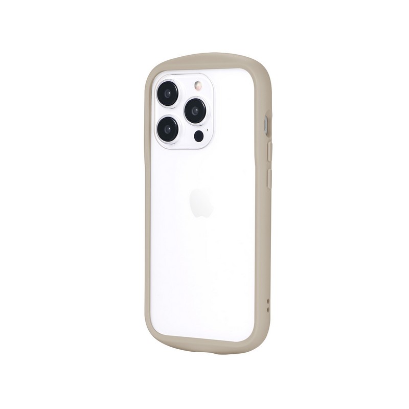 iPhone 15 Pro 耐衝撃ハイブリッドケース 「Cleary」 ベージュ