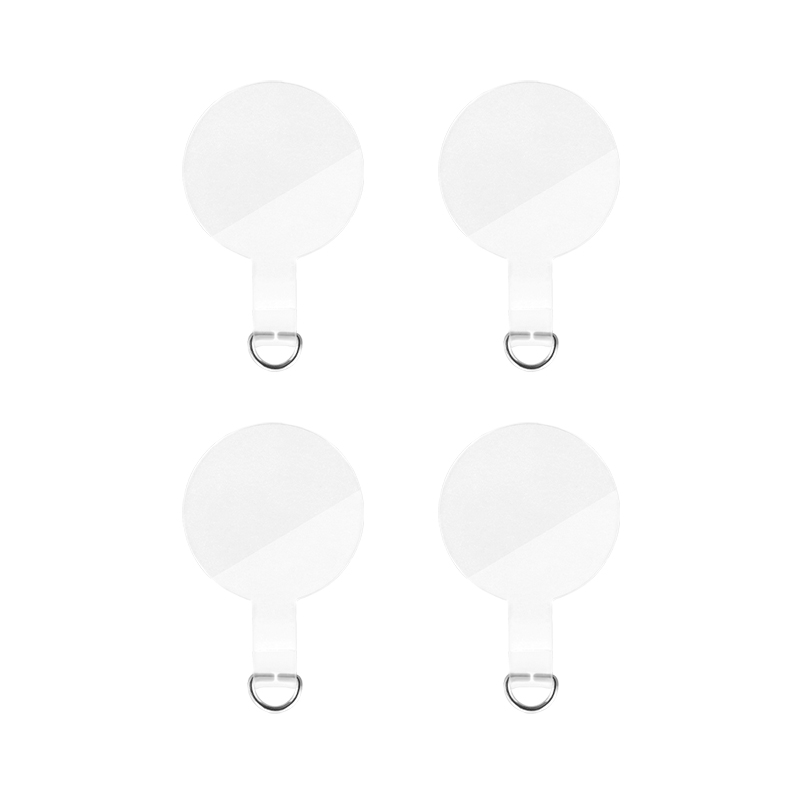 iPhone/スマートフォン対応 「STRAP SHEET」 挟み込みシート スピーカー穴用 2セット(4枚入り) クリア/シルバー