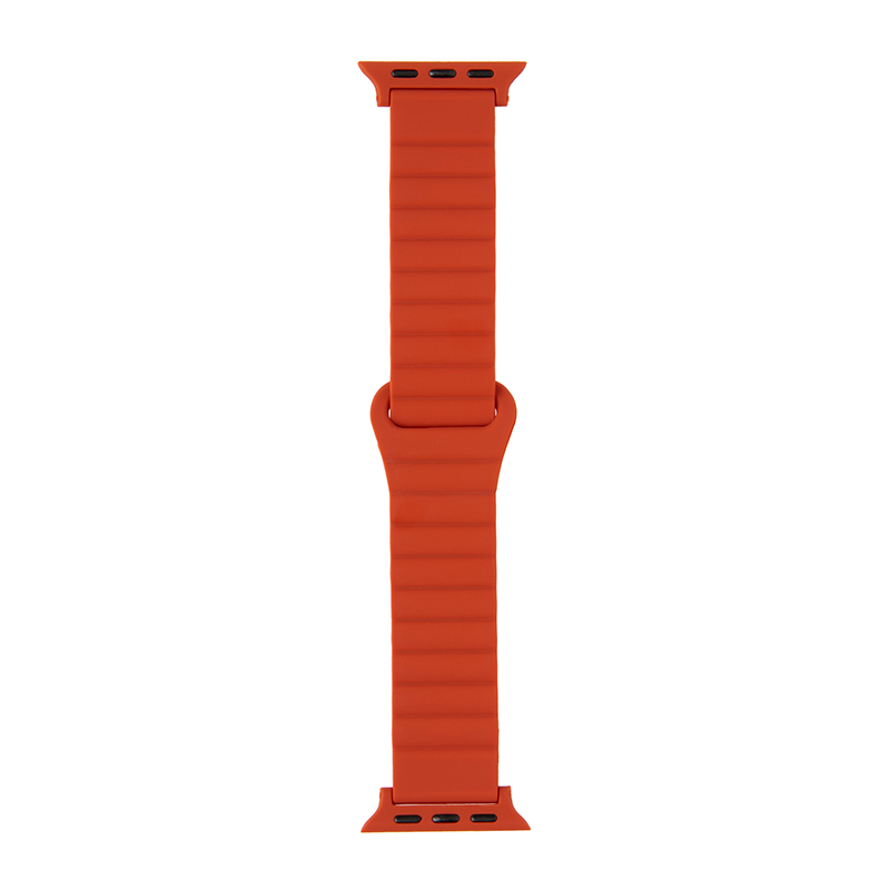 Apple Watch 38/40/41/42mm バンド 「CORVIN」 マグネットシリコンバンド レッド