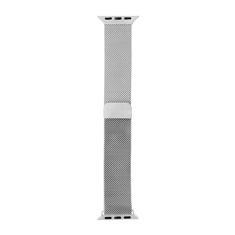 Apple Watch 38/40/41/42mm バンド 「CORVIN」 マグネットメッシュメタルバンド シルバー