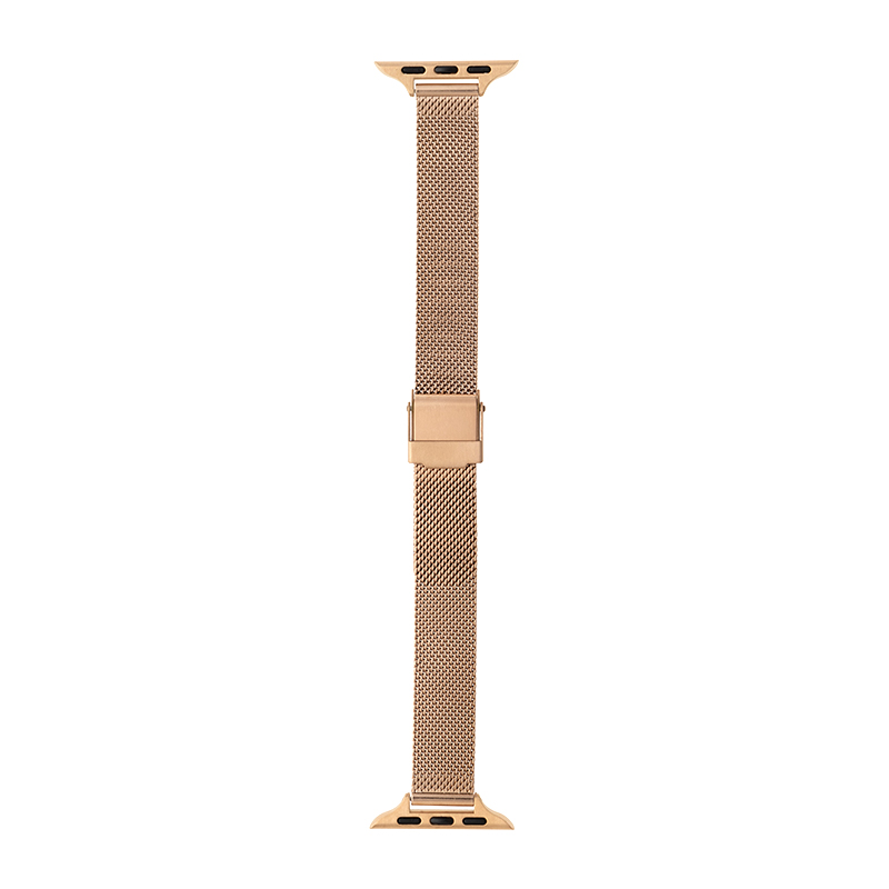 Apple Watch 38/40/41/42mm バンド 「CORVIN」 スリムメッシュメタルバンド ピンクゴールド