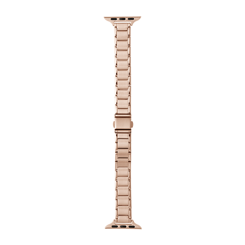 Apple Watch 38/40/41/42mm バンド 「CORVIN」 スリムベーシックメタルバンド ピンクゴールド