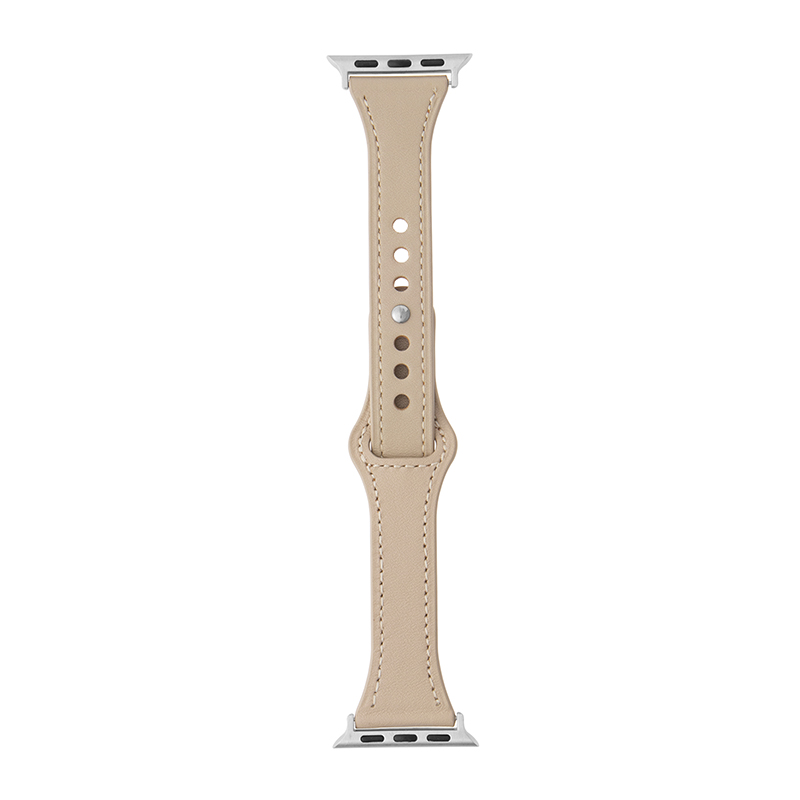 Apple Watch 38/40/41/42mm バンド 「CORVIN」 スリムシンプルレザーバンド ベージュ