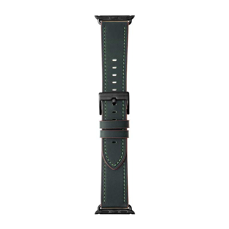 Apple Watch 38/40/41/42mm バンド 「CORVIN」 ベーシックレザーバンド グリーン