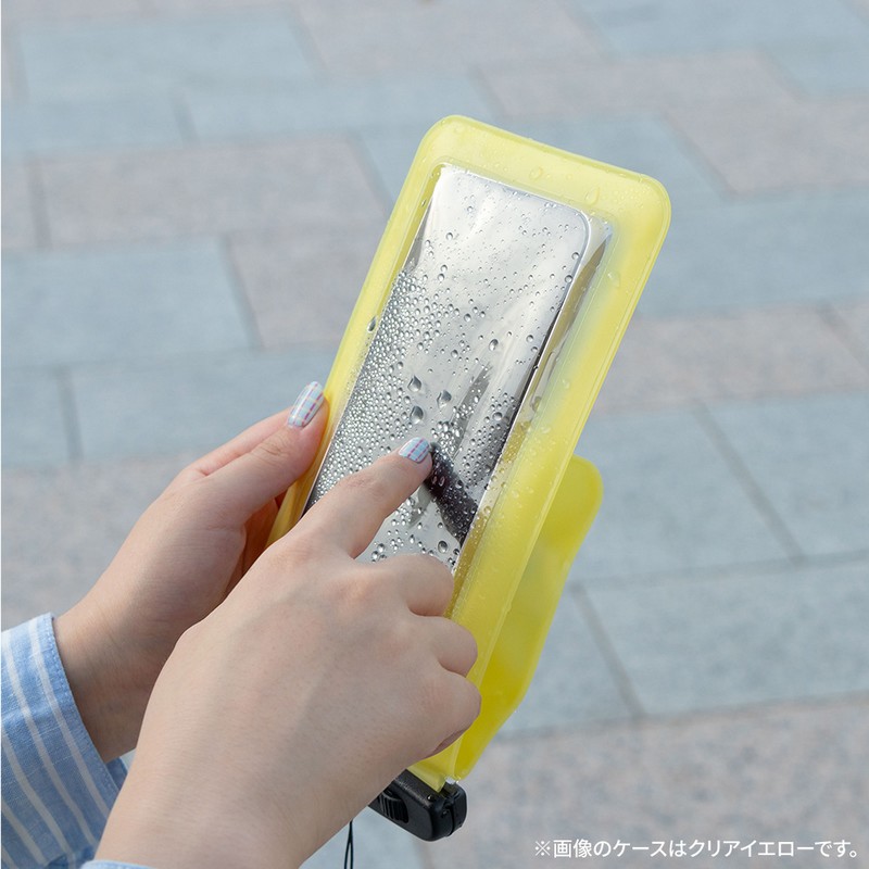 ケース(汎用) 浮く背面ポケット付き防水ケース 「FLOAT SAVER POCKET」 クリアブルー